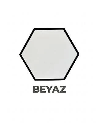 Altıgen Duvar Paneli - Beyaz