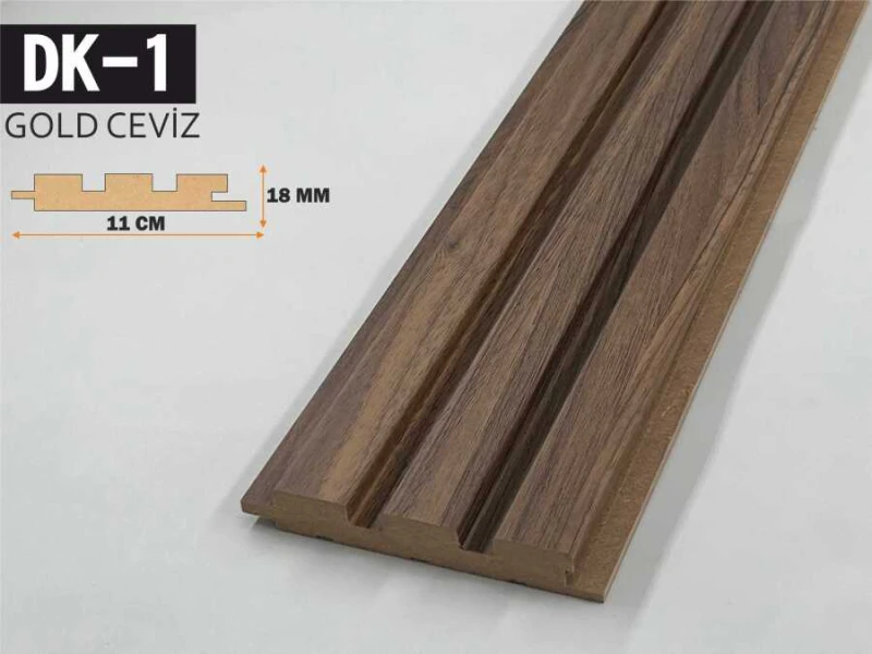 DK-1 Mdf Lambiri 11x278 - Gold Ceviz