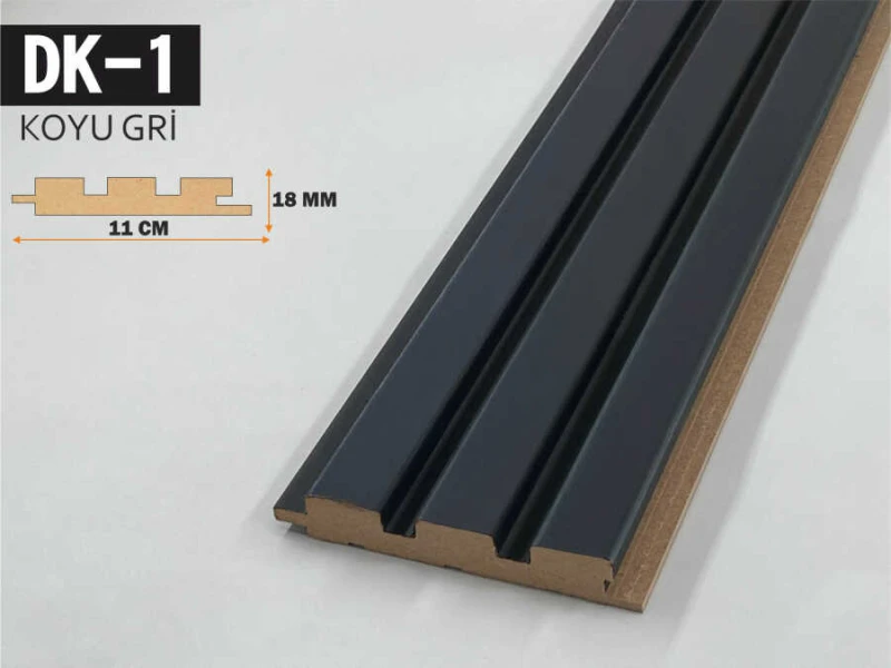 DK-1 Mdf Lambiri 11x278 -Koyu Gri