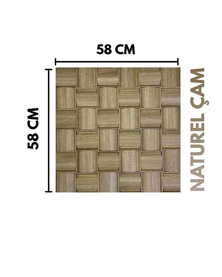 3D Akustik Doğal Ahşap Panel - Natural Çam