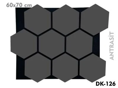 Hexagon Akustik Panel- Antrasit