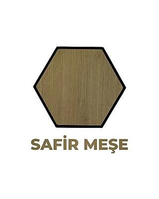 Altıgen Duvar Paneli - Safir Meşe